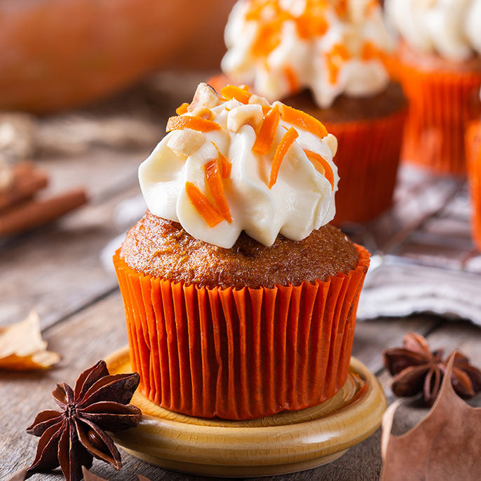 Pumpkin Cupcakes with Cream Cheese Frosting at Tavola Studio