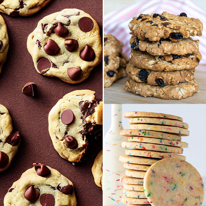 Cookies (Chocolate Chips, Oatmeal Raisins & Confetti Sprinkles ...