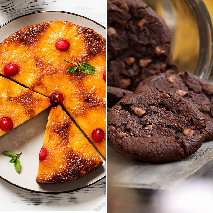 Pineapple Upside Down Cake & Double Chocolate Chip Cookies Workshop