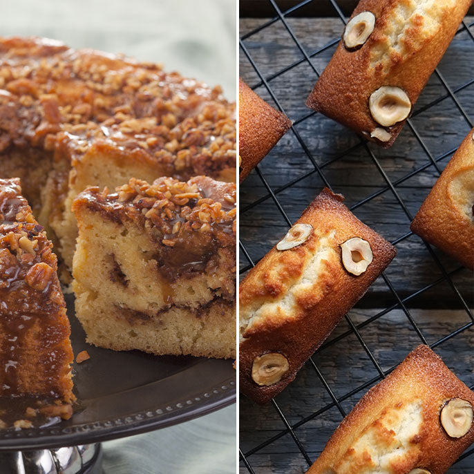 Streusel Coffee Cake and Hazelnut Financier at Tavola Studio